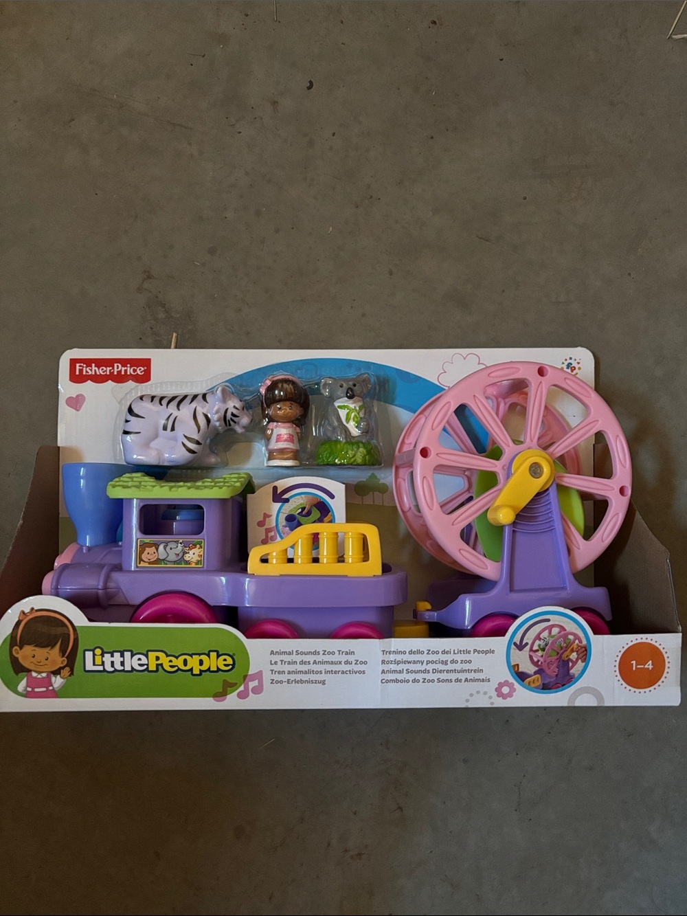Fisher-Price Little People Zoo Train Playset - Pink, Purple & Yellow